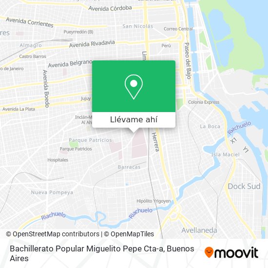 Mapa de Bachillerato Popular Miguelito Pepe Cta-a