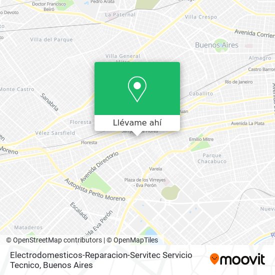 Mapa de Electrodomesticos-Reparacion-Servitec Servicio Tecnico