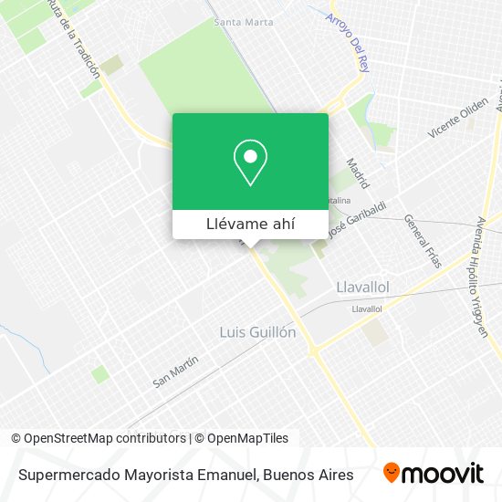 Mapa de Supermercado Mayorista Emanuel