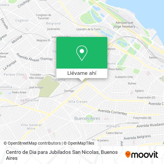 Mapa de Centro de Dia para Jubilados San Nicolas