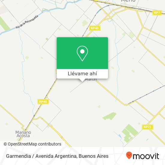 Mapa de Garmendia / Avenida Argentina