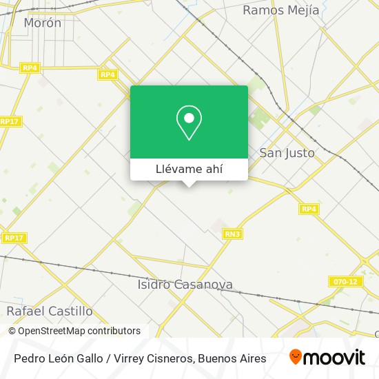 Mapa de Pedro León Gallo / Virrey Cisneros