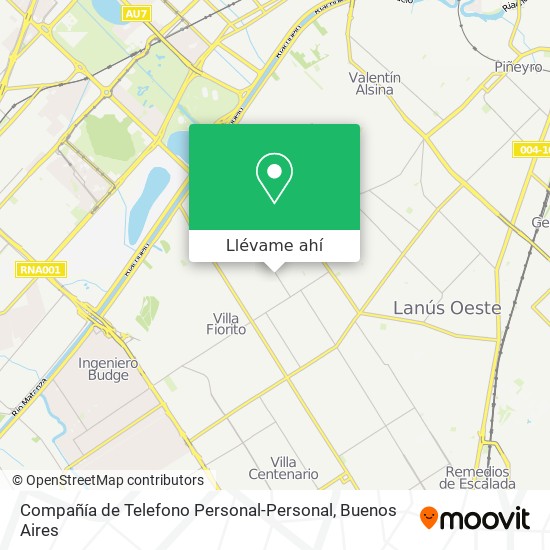 Mapa de Compañía de Telefono Personal-Personal