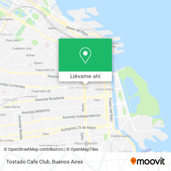 Mapa de Tostado Cafe Club