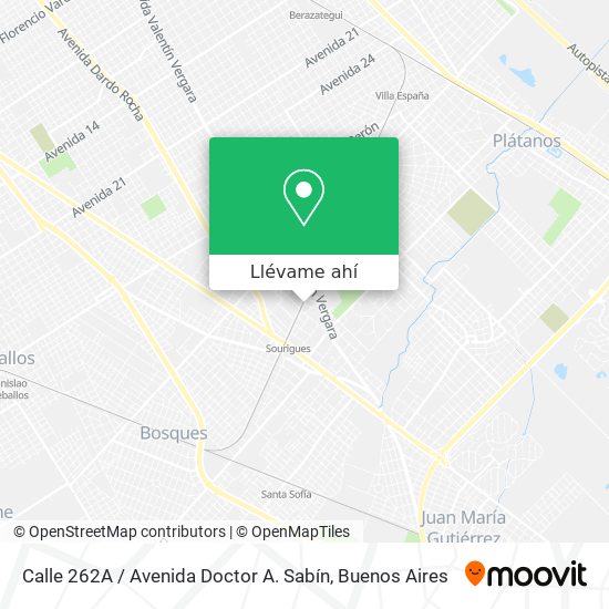 Mapa de Calle 262A / Avenida Doctor A. Sabín