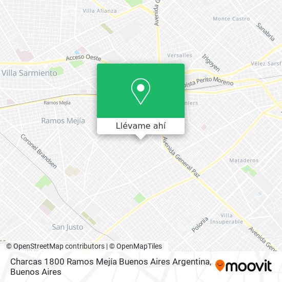 Mapa de Charcas 1800  Ramos Mejía  Buenos Aires  Argentina