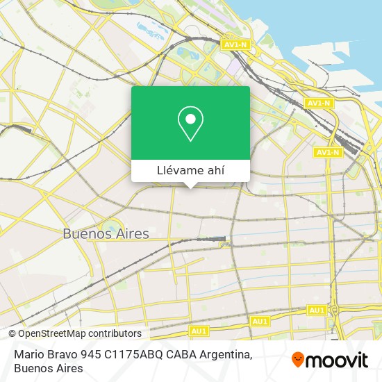 Mapa de Mario Bravo 945  C1175ABQ CABA  Argentina