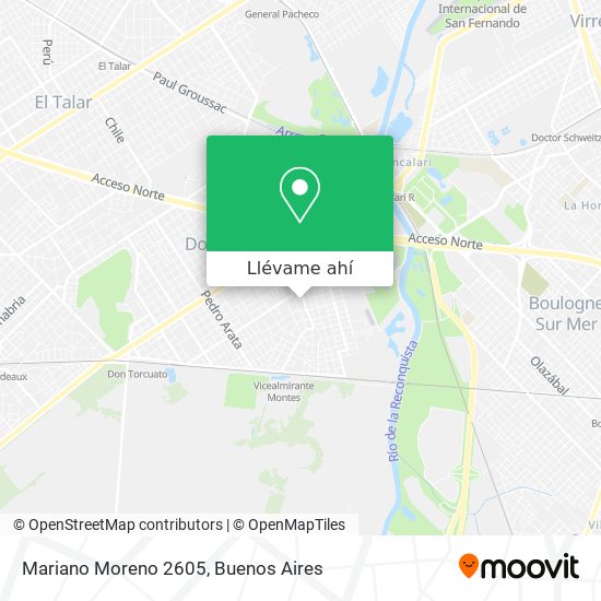Mapa de Mariano Moreno 2605