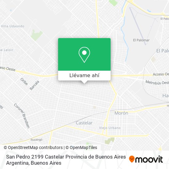 Mapa de San Pedro 2199  Castelar  Provincia de Buenos Aires  Argentina