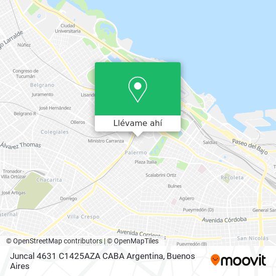 Mapa de Juncal 4631  C1425AZA CABA  Argentina