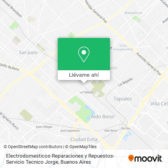 Mapa de Electrodomesticos-Reparaciones y Repuestos-Servicio Tecnico Jorge