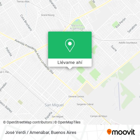 Mapa de José Verdi / Amenábar
