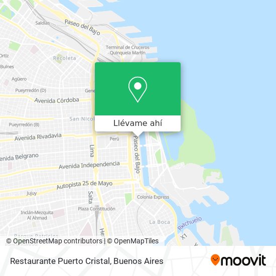 Mapa de Restaurante Puerto Cristal