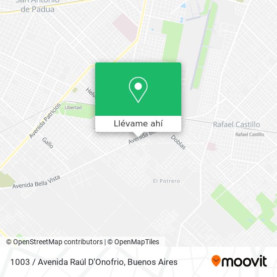 Mapa de 1003 / Avenida Raúl D'Onofrio