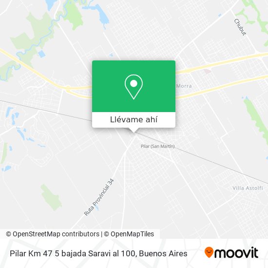 Mapa de Pilar Km 47 5  bajada Saravi al 100