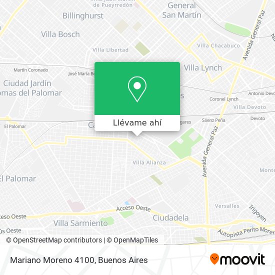 Mapa de Mariano Moreno  4100