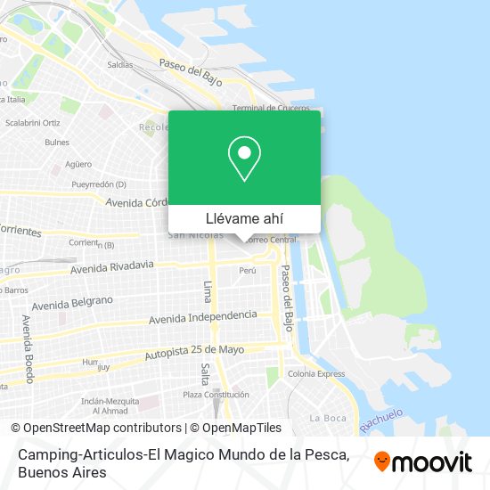 Mapa de Camping-Articulos-El Magico Mundo de la Pesca