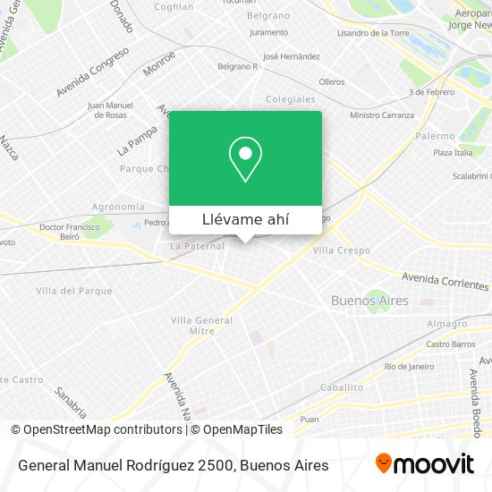 Mapa de General Manuel Rodríguez 2500