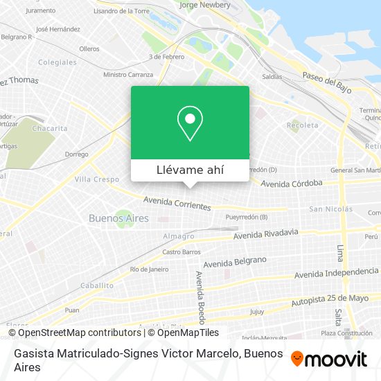 Mapa de Gasista Matriculado-Signes Victor Marcelo