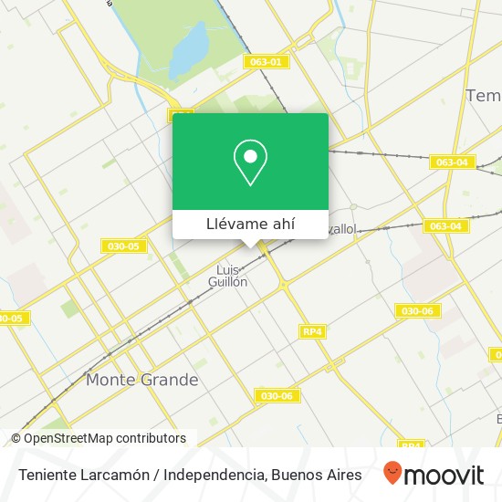 Mapa de Teniente Larcamón / Independencia