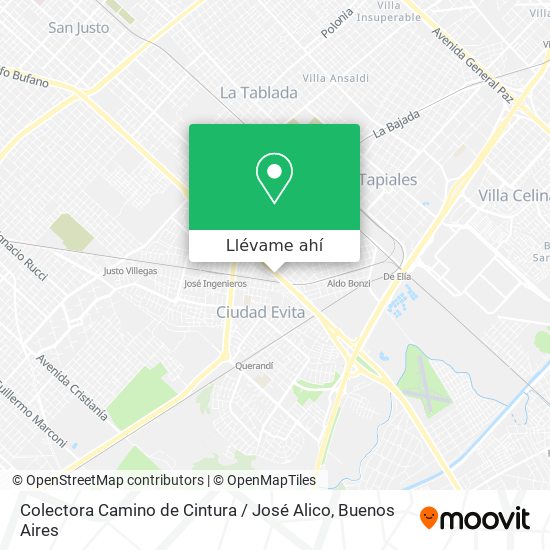 Mapa de Colectora Camino de Cintura / José Alico
