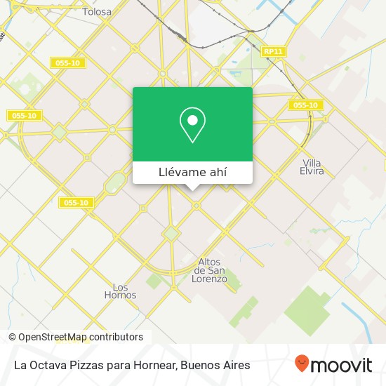 Mapa de La Octava Pizzas para Hornear