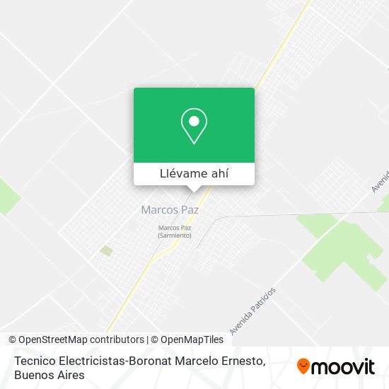 Mapa de Tecnico Electricistas-Boronat Marcelo Ernesto