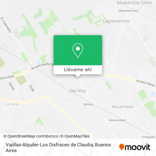 Mapa de Vajillas-Alquiler-Los Disfraces de Claudia