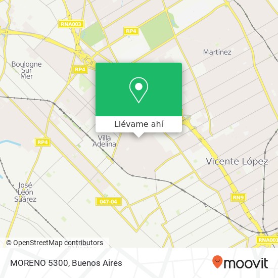 Mapa de MORENO 5300