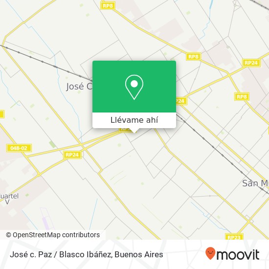 Mapa de José c. Paz / Blasco Ibáñez