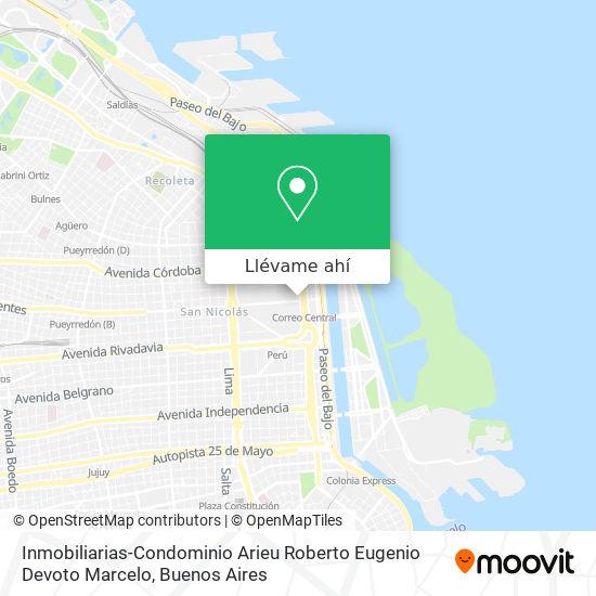 Mapa de Inmobiliarias-Condominio Arieu Roberto Eugenio Devoto Marcelo