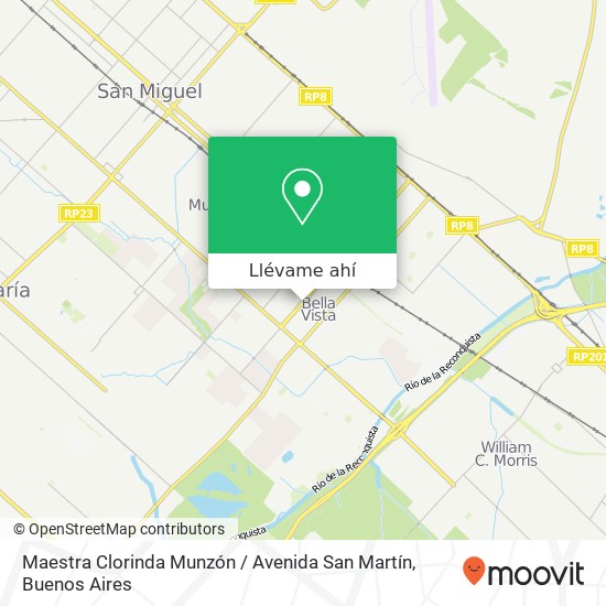 Mapa de Maestra Clorinda Munzón / Avenida San Martín