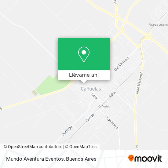 Mapa de Mundo Aventura Eventos