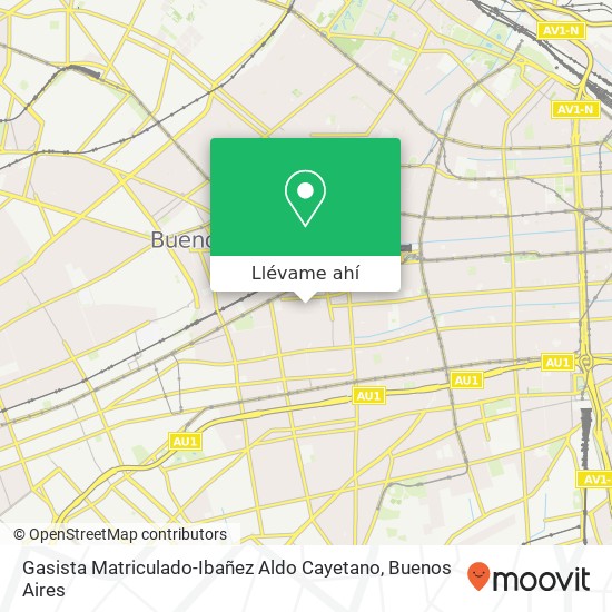 Mapa de Gasista Matriculado-Ibañez Aldo Cayetano