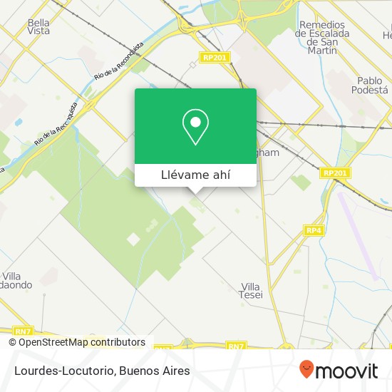 Mapa de Lourdes-Locutorio