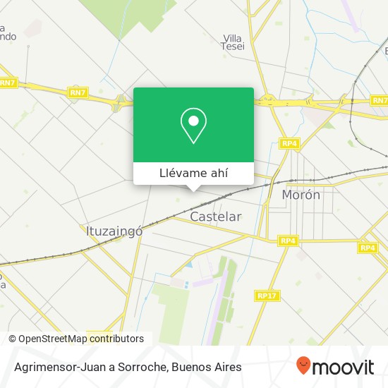 Mapa de Agrimensor-Juan a Sorroche