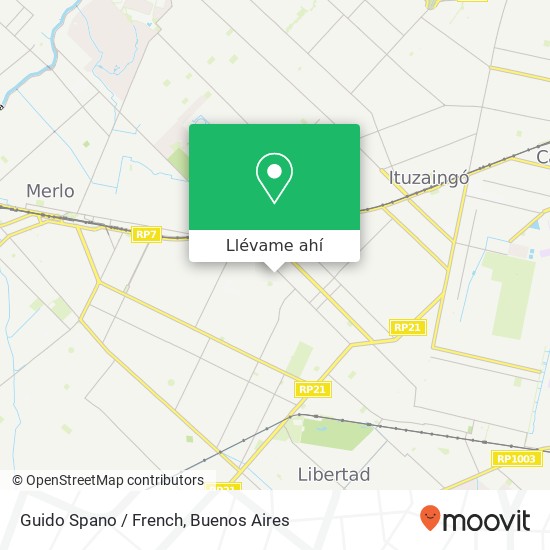 Mapa de Guido Spano / French