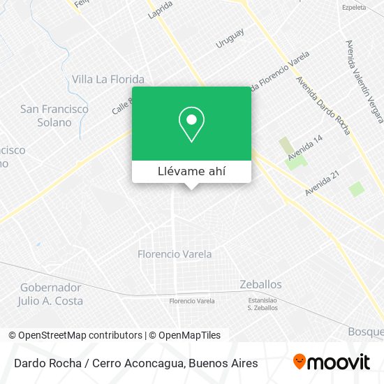 Mapa de Dardo Rocha / Cerro Aconcagua