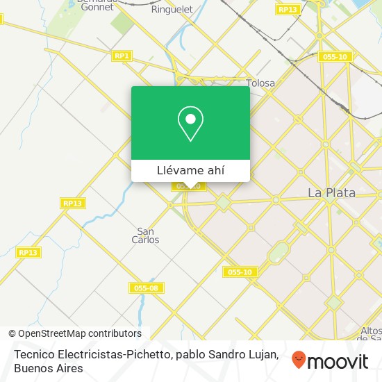 Mapa de Tecnico Electricistas-Pichetto, pablo Sandro Lujan