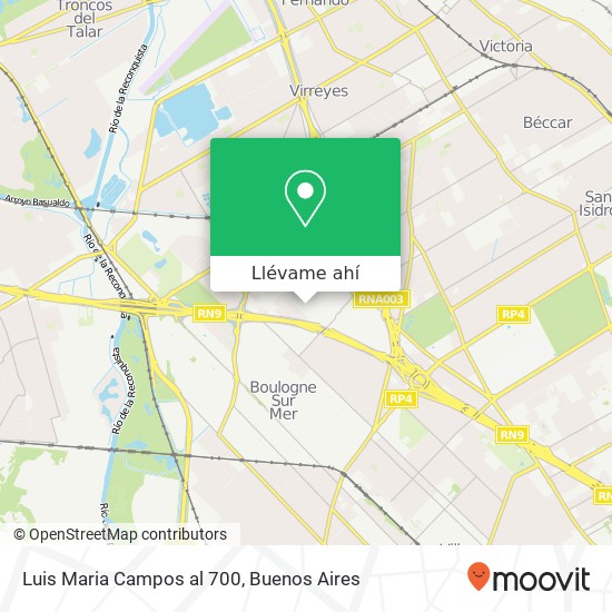 Mapa de Luis Maria Campos al 700