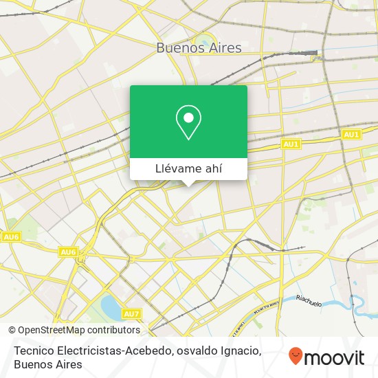 Mapa de Tecnico Electricistas-Acebedo, osvaldo Ignacio