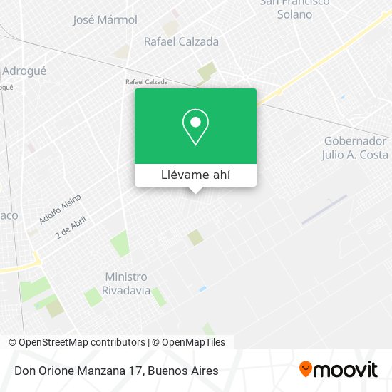 Mapa de Don Orione Manzana 17