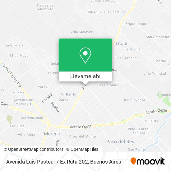 Mapa de Avenida Luis Pasteur / Ex Ruta 202