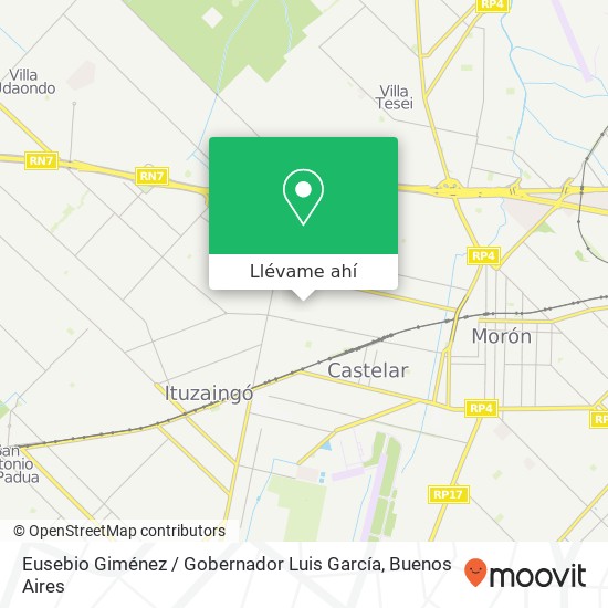 Mapa de Eusebio Giménez / Gobernador Luis García