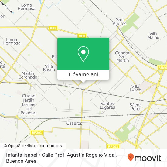 Mapa de Infanta Isabel / Calle Prof. Agustín Rogelio Vidal