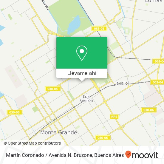 Mapa de Martín Coronado / Avenida N. Bruzone