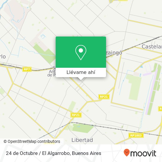 Mapa de 24 de Octubre / El Algarrobo