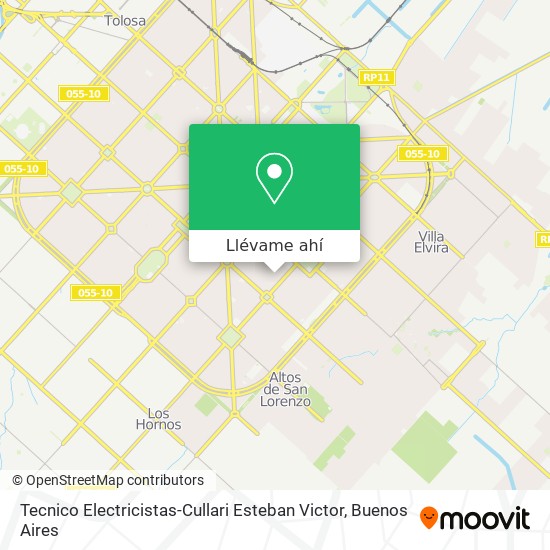 Mapa de Tecnico Electricistas-Cullari Esteban Victor