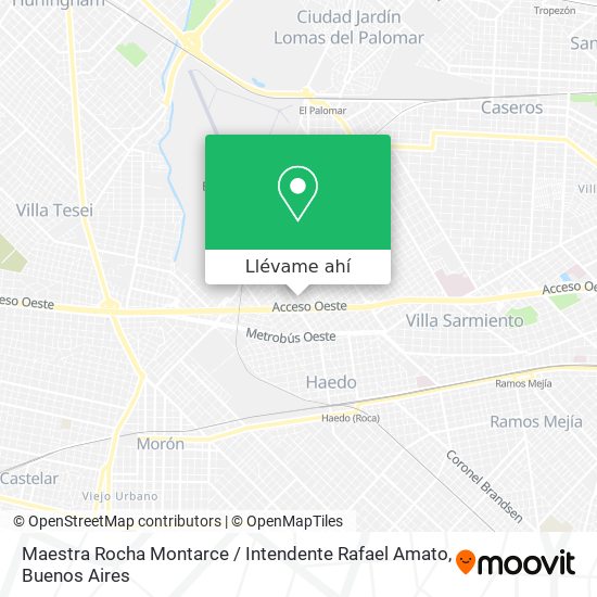 Mapa de Maestra Rocha Montarce / Intendente Rafael Amato