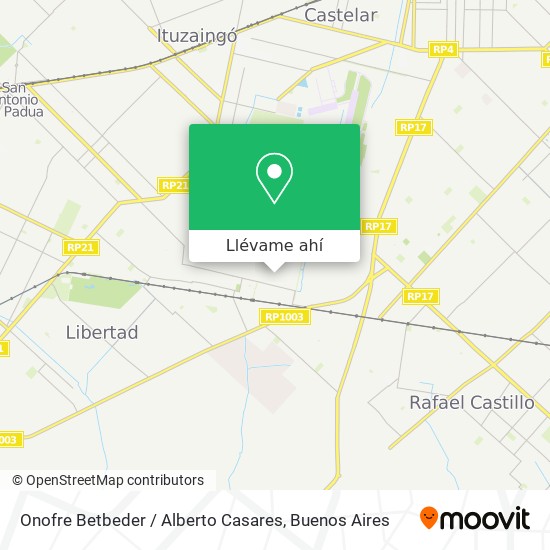 Mapa de Onofre Betbeder / Alberto Casares